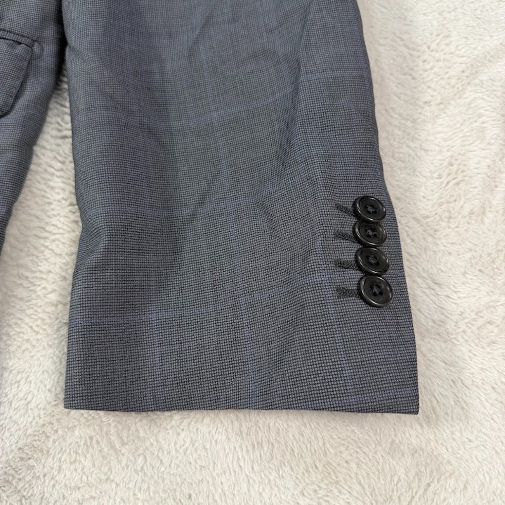 Saks Fifth Avenue Ermenegildo Zegna Mens 44R Blazer Blue Plaid Made in Italy EUC - Picture 3 of 13